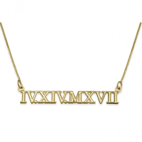 Gold roman 2025 numeral pendant